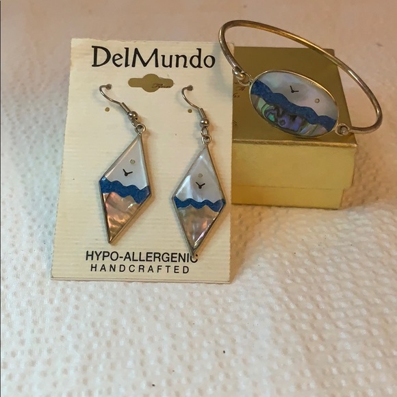 Beautiful Set Del Mundo Earrings & Bracelet - Picture 1 of 4